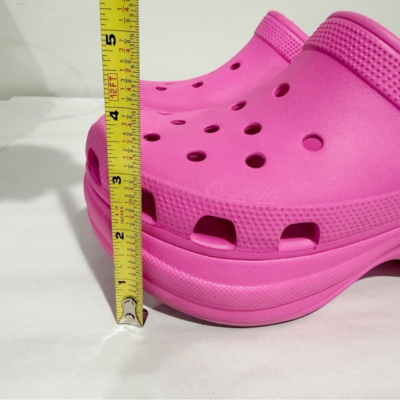 CROCS Classic Crush Clog Pink Platform Size 7 - Picture 11 of 16